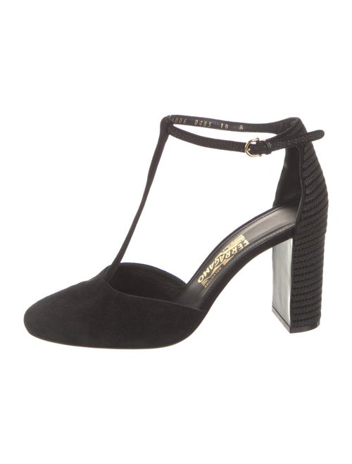 Salvatore Ferragamo Suede T-Strap Pumps