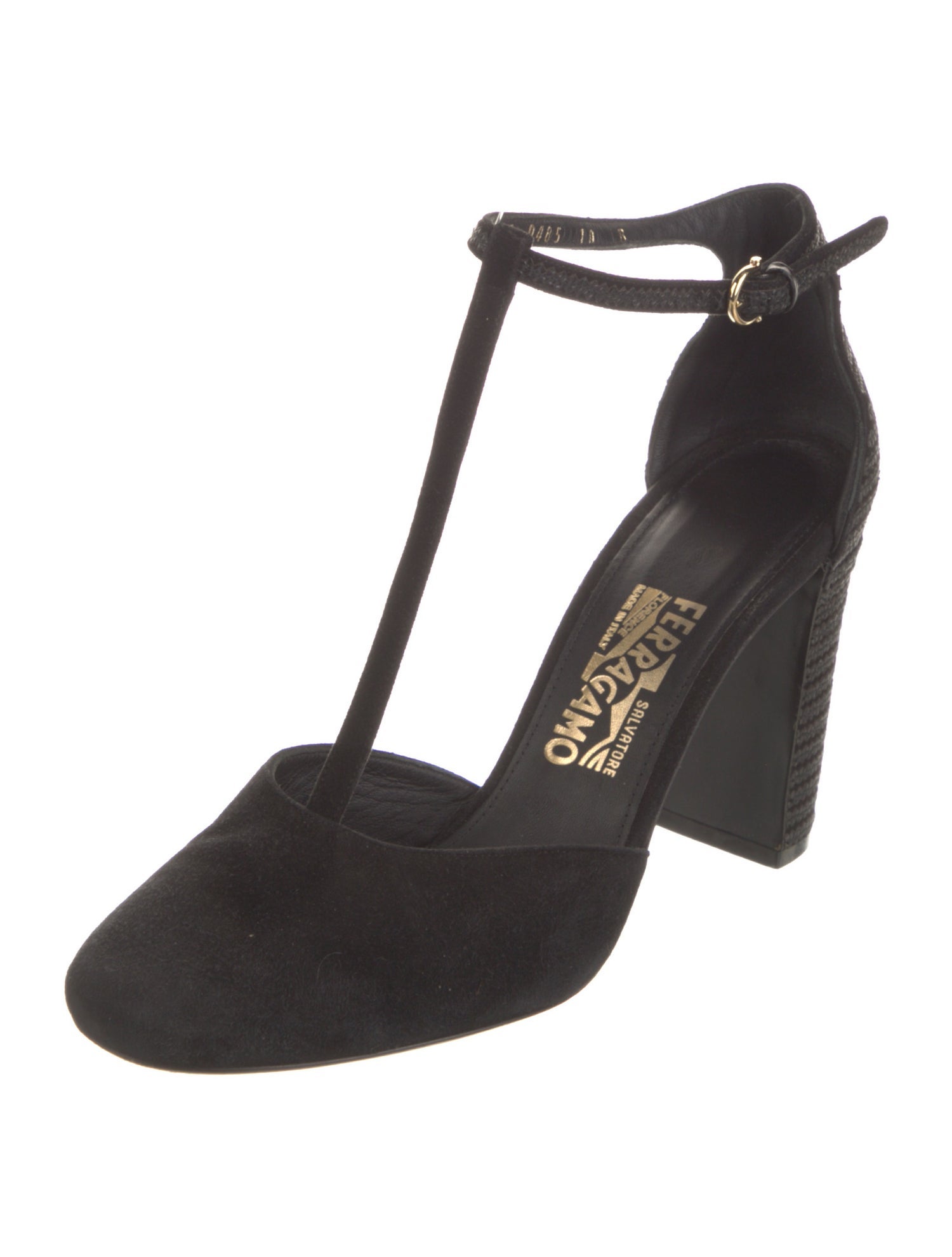 Salvatore Ferragamo Suede T-Strap Pumps