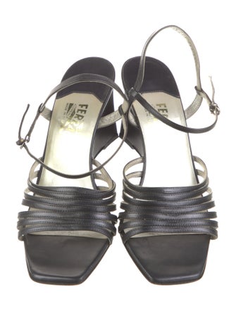 Salvatore Ferragamo Leather Slingback Sandals