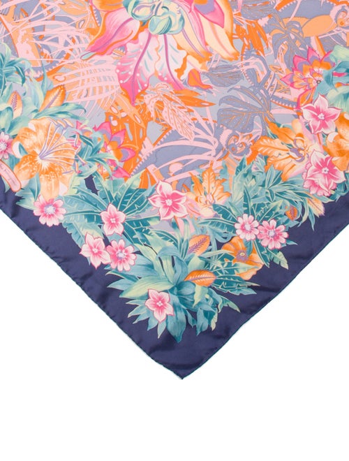 Salvatore Ferragamo Silk Floral Print Scarf