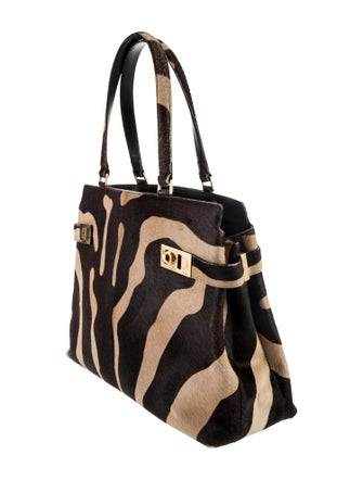 Salvatore Ferragamo Ponyhair Shoulder Bag