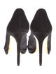 Salvatore Ferragamo Suede Bow Accents D'Orsay Pumps