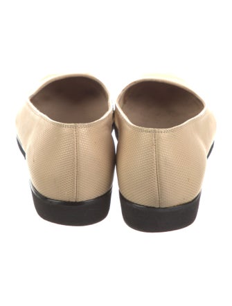 Salvatore Ferragamo Leather Animal Print Ballet Flats