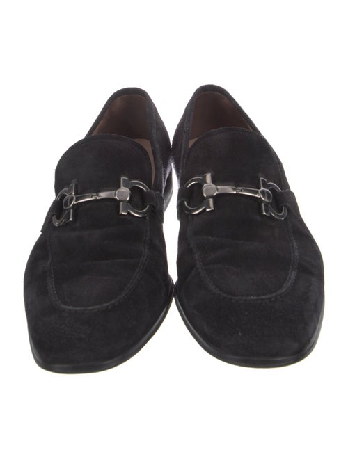 Salvatore Ferragamo Gancini Logo Suede Dress Loafers