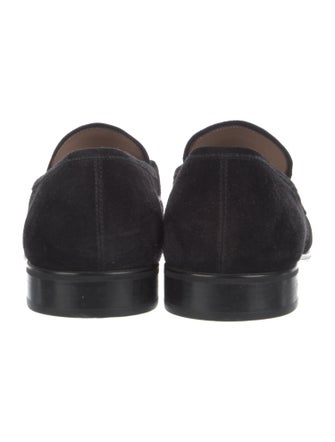 Salvatore Ferragamo Gancini Logo Suede Dress Loafers