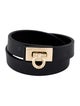 Salvatore Ferragamo Leather Double Wrap Bracelet