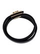 Salvatore Ferragamo Leather Double Wrap Bracelet