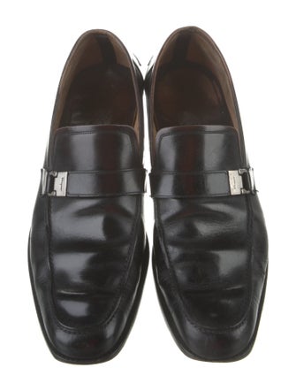 Salvatore Ferragamo Gancini Logo Leather Loafers