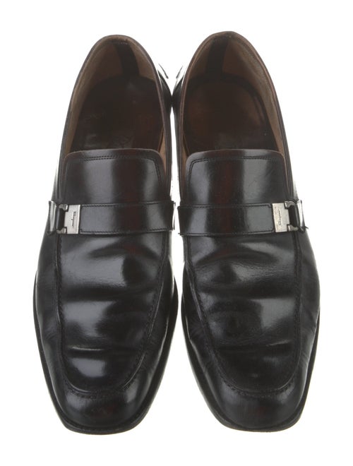 Salvatore Ferragamo Gancini Logo Leather Loafers