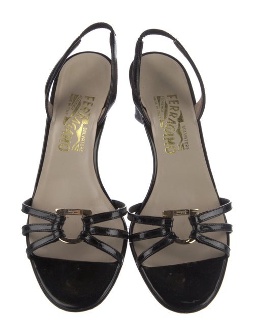 Salvatore Ferragamo Patent Leather Slingback Sandals
