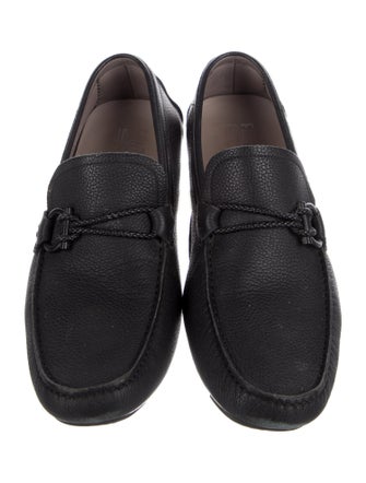 Salvatore Ferragamo Gancini Logo Leather Drivers