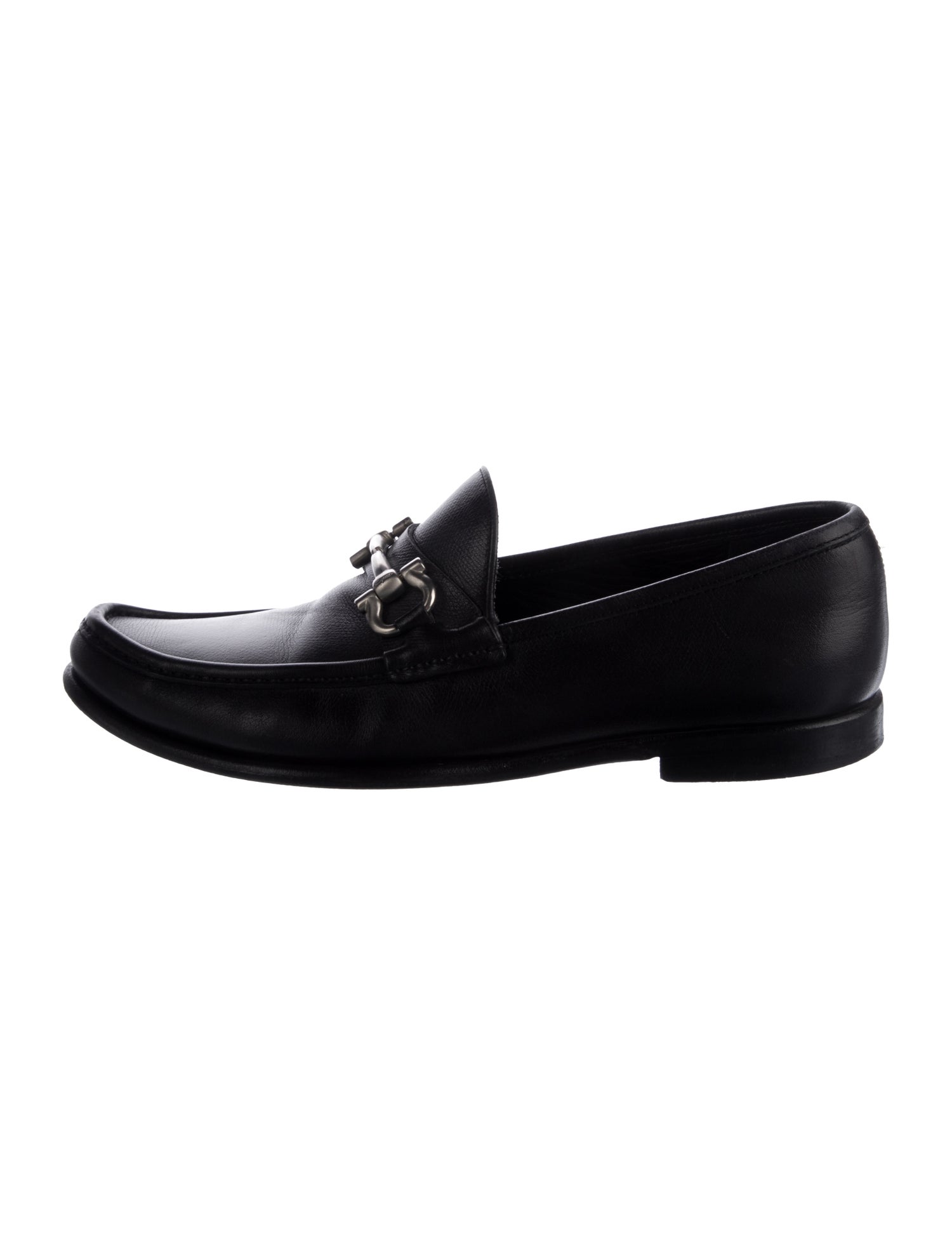 Salvatore Ferragamo Gancini Logo Leather Dress Loafers