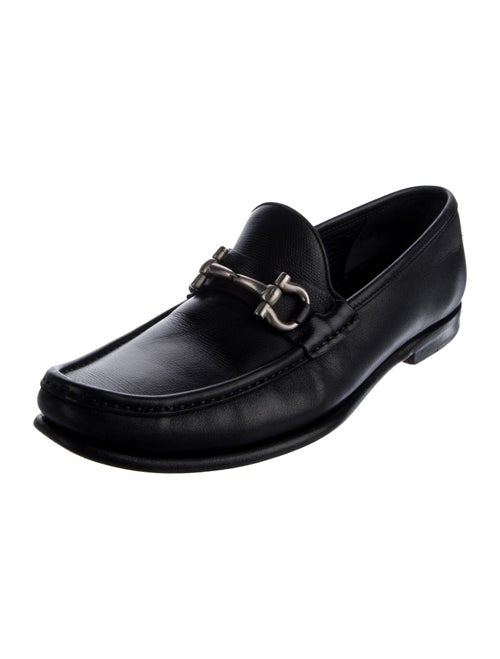 Salvatore Ferragamo Gancini Logo Leather Dress Loafers