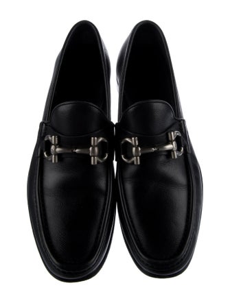 Salvatore Ferragamo Gancini Logo Leather Dress Loafers