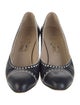 Salvatore Ferragamo Leather Lasercut Accents Pumps
