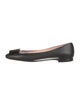 Salvatore Ferragamo Vara Bow Accent Leather Ballet Flats