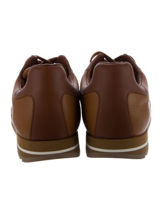 Salvatore Ferragamo Gancini Logo Leather Sneakers