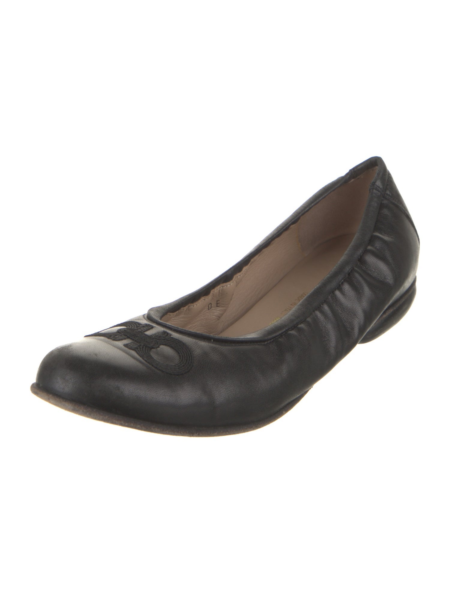 Salvatore Ferragamo Vara Bow Accent Leather Ballet Flats