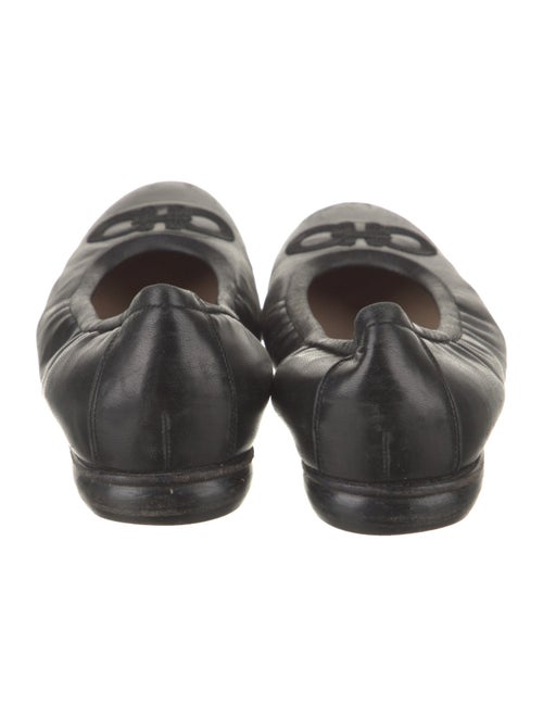 Salvatore Ferragamo Vara Bow Accent Leather Ballet Flats