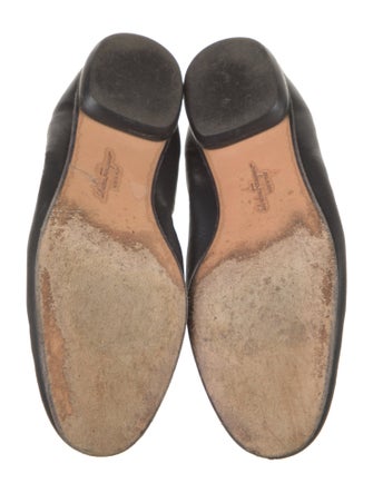 Salvatore Ferragamo Vara Bow Accent Leather Ballet Flats