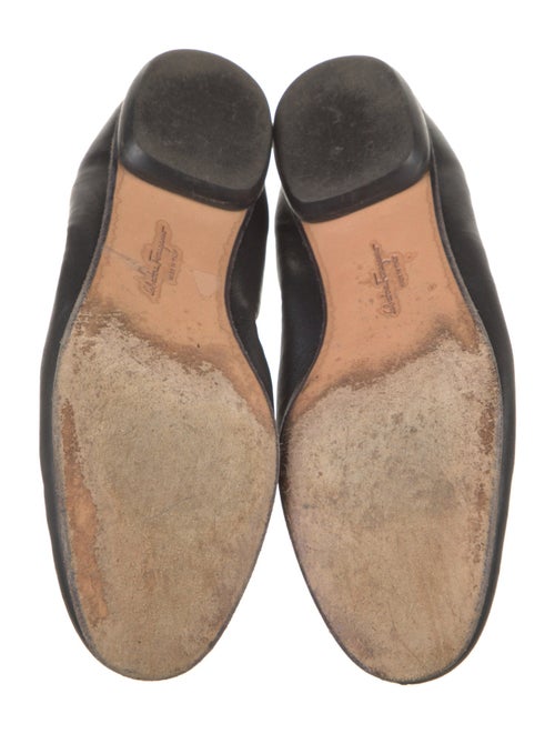 Salvatore Ferragamo Vara Bow Accent Leather Ballet Flats