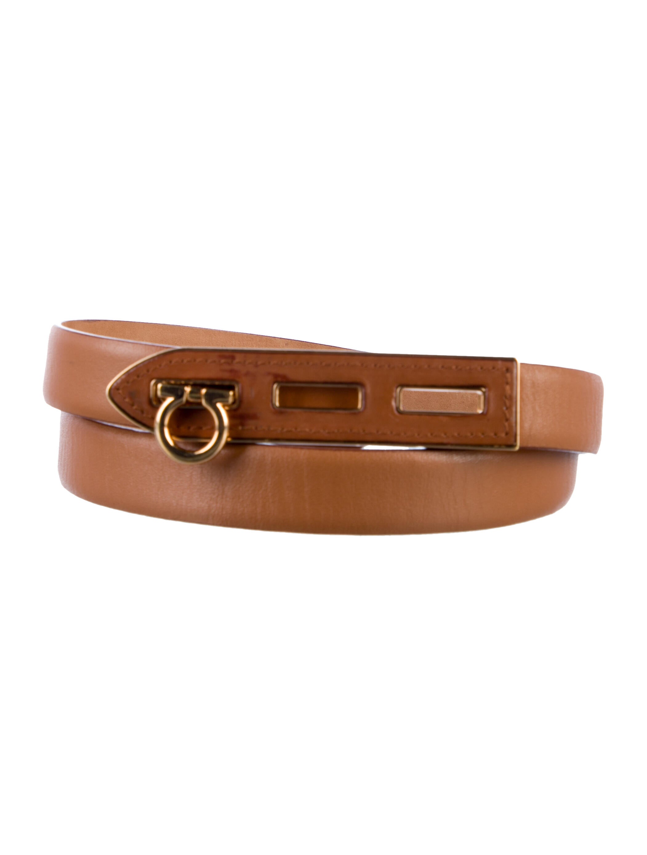 Salvatore Ferragamo Skinny Leather Waist Belt