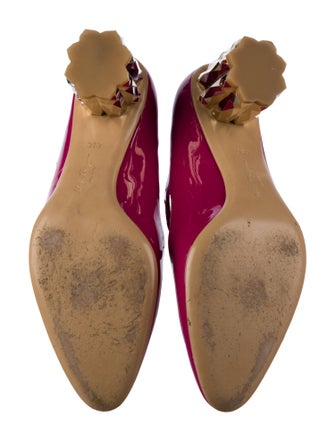 Salvatore Ferragamo Patent Leather Bow Accents Pumps