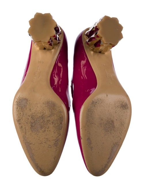 Salvatore Ferragamo Patent Leather Bow Accents Pumps
