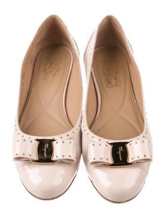 Salvatore Ferragamo Suede Glitter Accents Flats