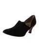 Salvatore Ferragamo Gancini Logo Suede D'Orsay Pumps