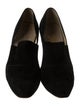 Salvatore Ferragamo Gancini Logo Suede D'Orsay Pumps