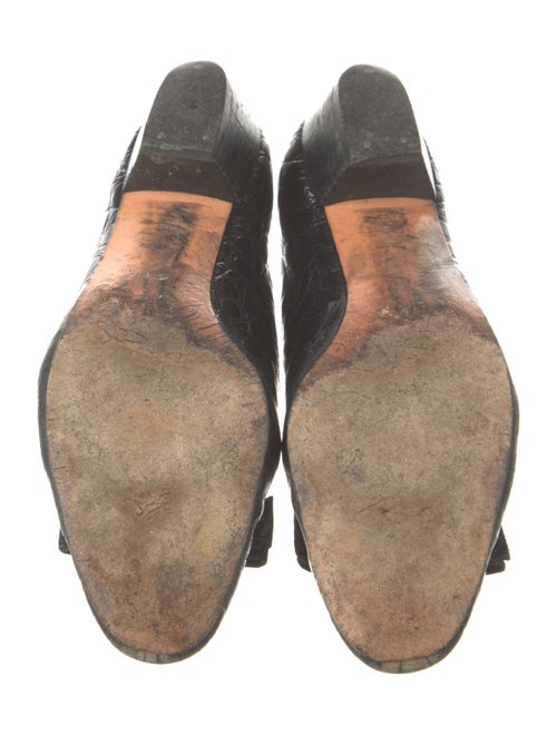 Salvatore Ferragamo Vara Bow Accent Embossed Leather Pumps