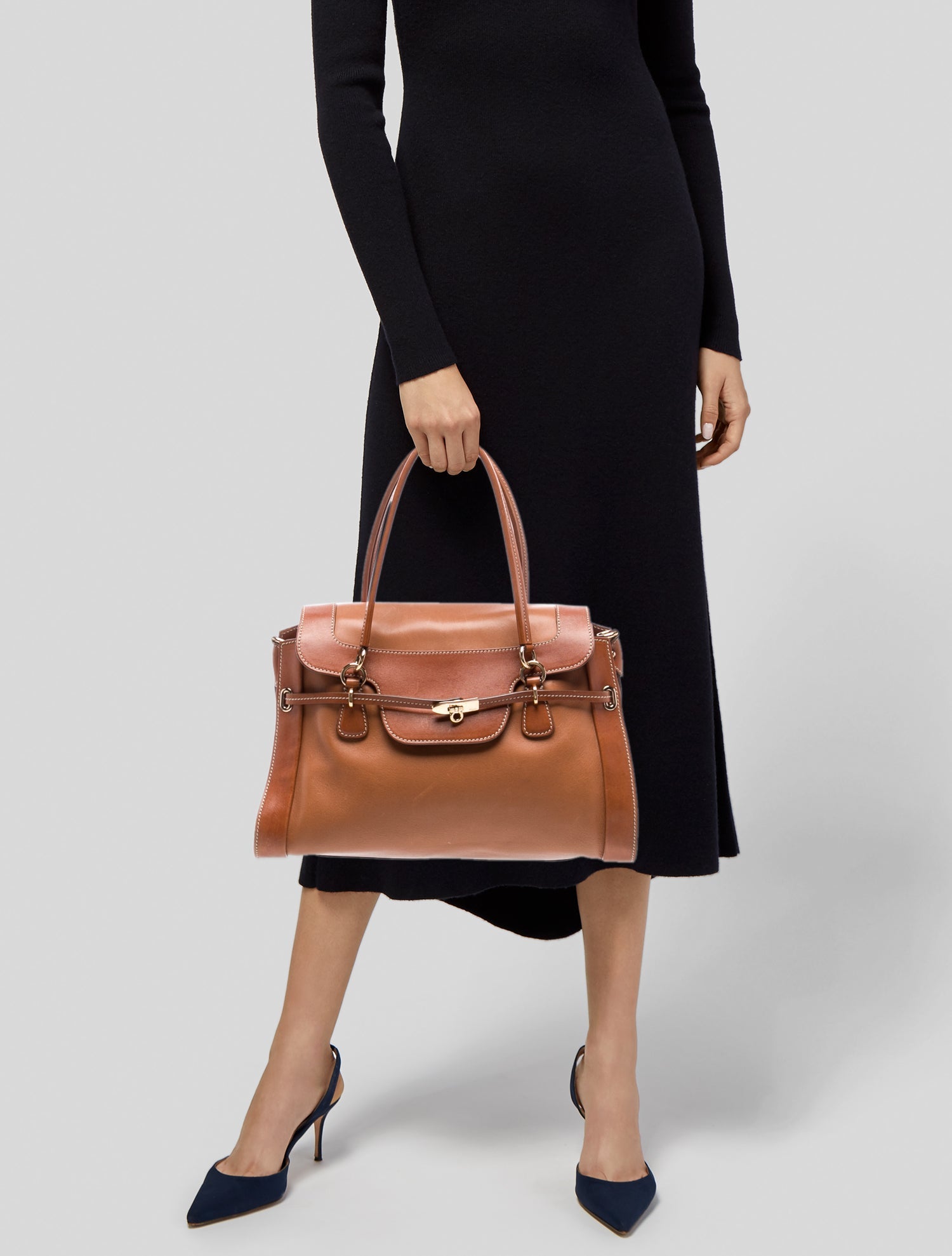 Salvatore Ferragamo Gancini Top Handle Bag