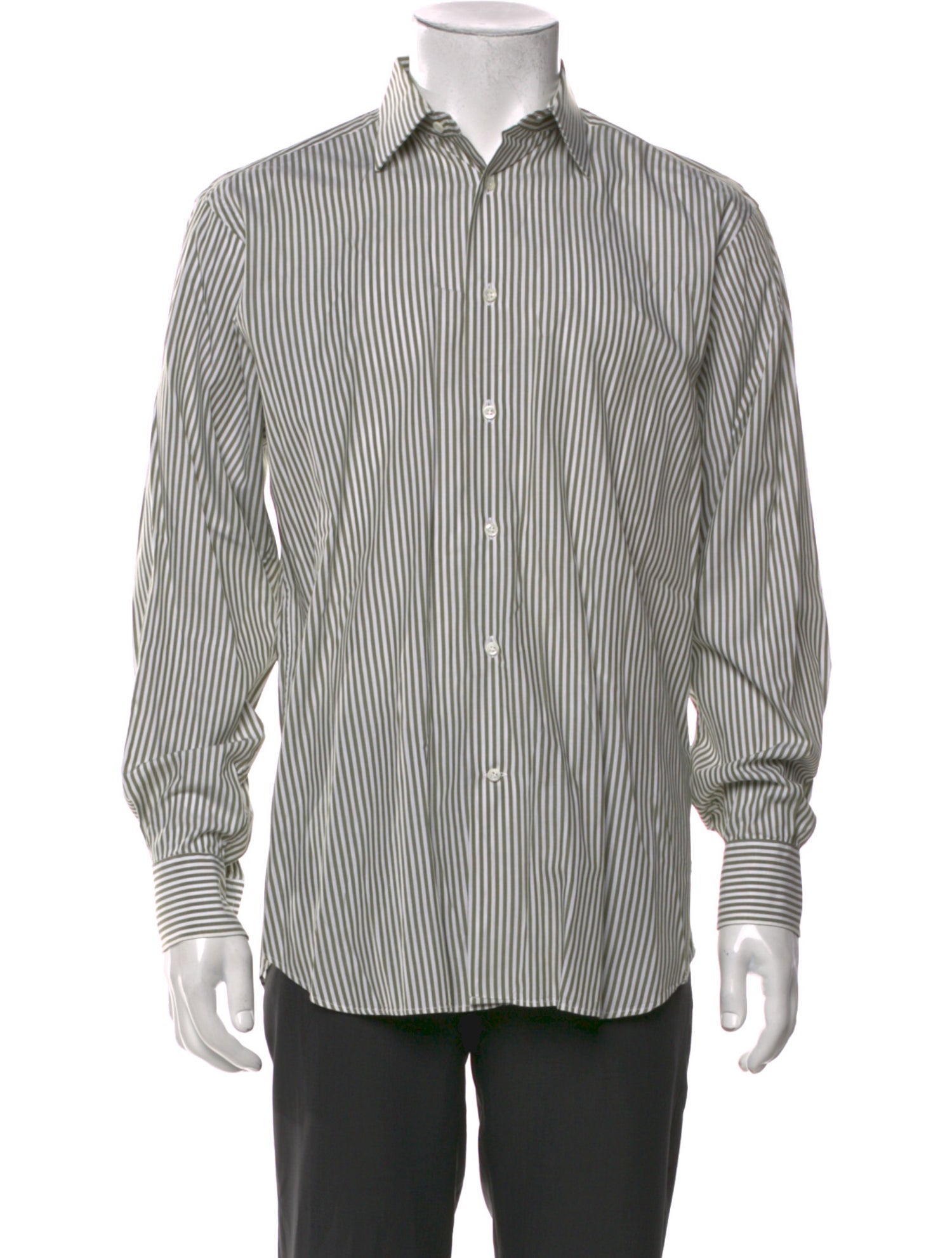 Salvatore Ferragamo Striped Long Sleeve Shirt
