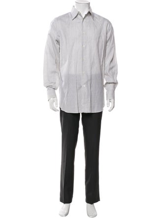 Salvatore Ferragamo Plaid Print Long Sleeve Shirt