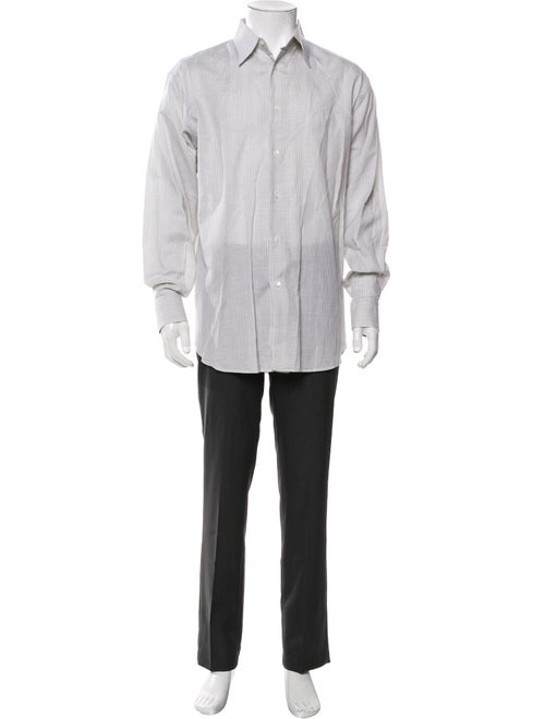 Salvatore Ferragamo Plaid Print Long Sleeve Shirt