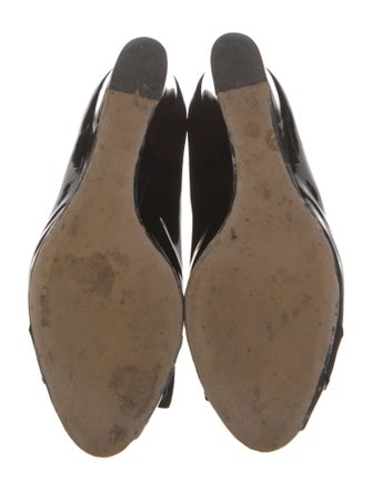 Salvatore Ferragamo Patent Leather Bow Accents Pumps