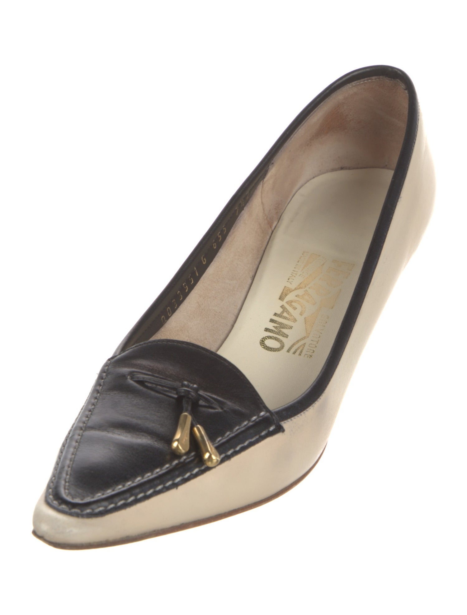 Salvatore Ferragamo Leather Animal Print Pumps