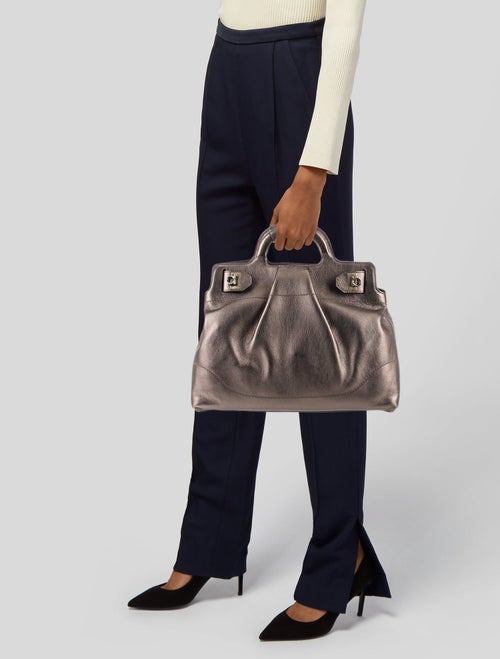 Salvatore Ferragamo Leather Top Handle Bag