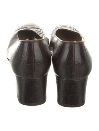 Salvatore Ferragamo Leather Animal Print Pumps