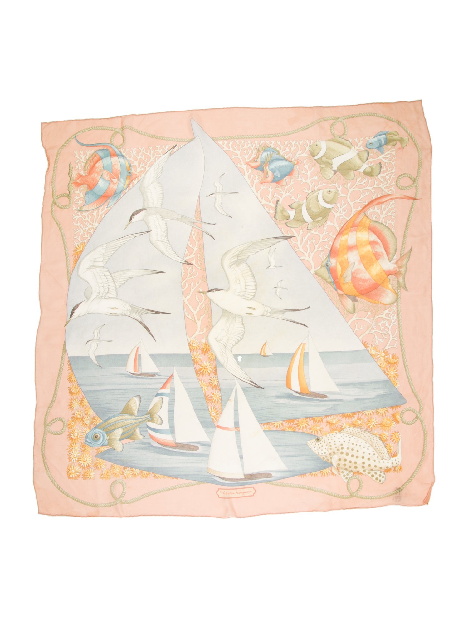 Salvatore Ferragamo Silk Printed Scarf