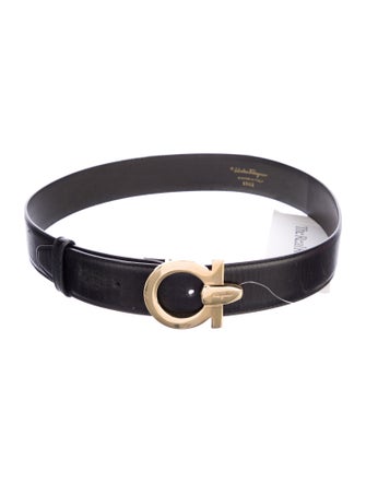 Salvatore Ferragamo Gancini Logo Leather Belt
