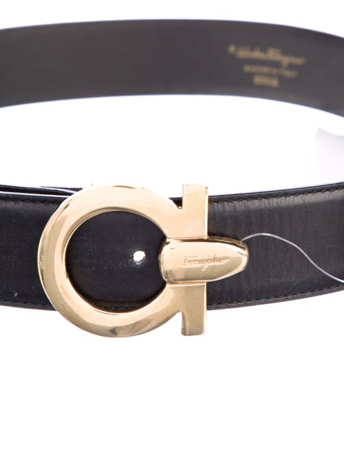 Salvatore Ferragamo Gancini Logo Leather Belt