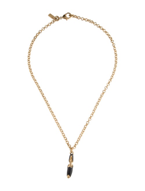 Salvatore Ferragamo Enamel Shoe Pendant Necklace