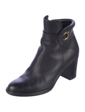 Salvatore Ferragamo Gancio Logo Leather Boots