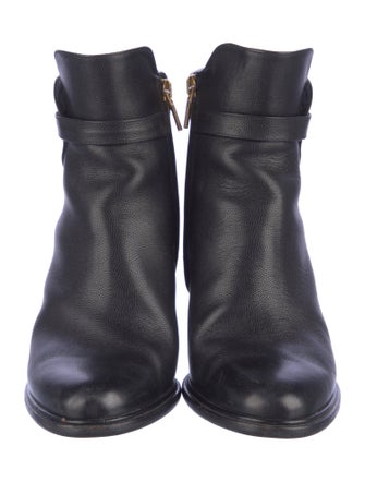 Salvatore Ferragamo Gancio Logo Leather Boots