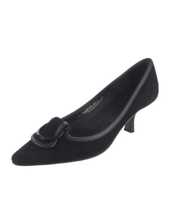 Salvatore Ferragamo Gancio Logo Suede Pumps