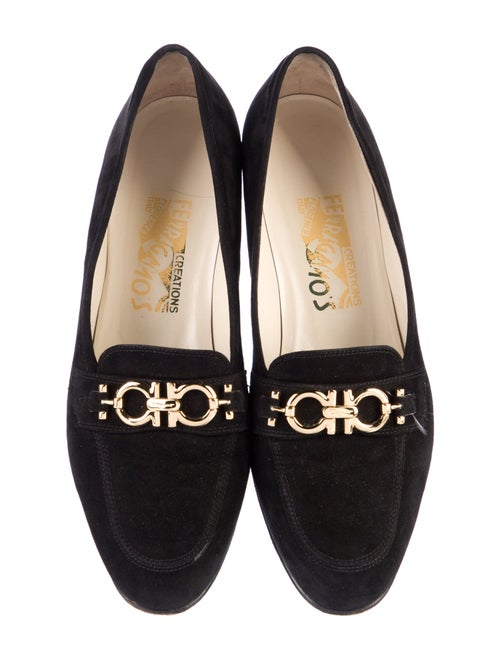 Salvatore Ferragamo Gancini Logo Suede Loafers