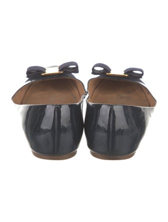 Salvatore Ferragamo Vara Bow Accent Patent Leather Ballet Flats