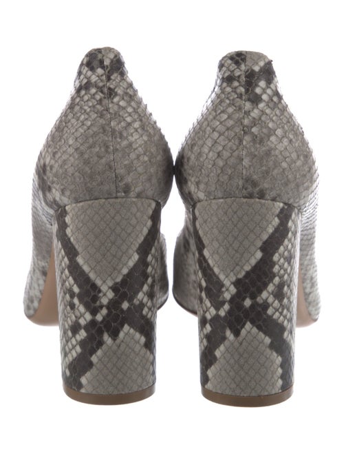 Salvatore Ferragamo Embossed Leather Animal Print Pumps